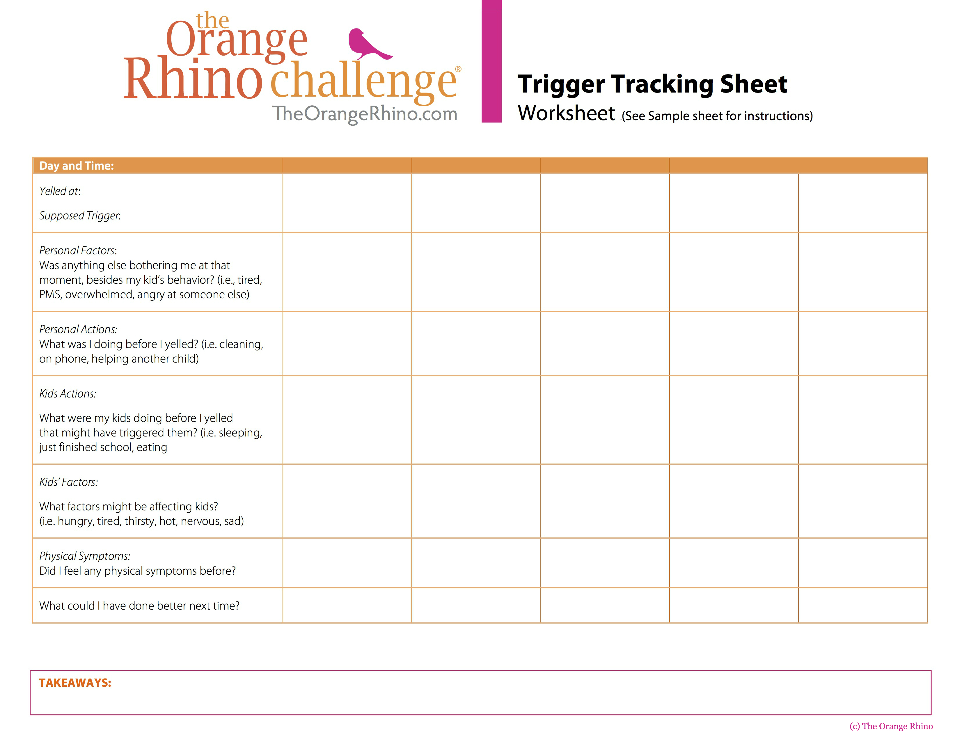 Orange Rhino Trigger Tracking Sheet jpg