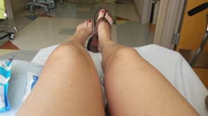 Notice the frozen peas! My boys were psyched I took that night's veggies with me to the hospital. LOL!