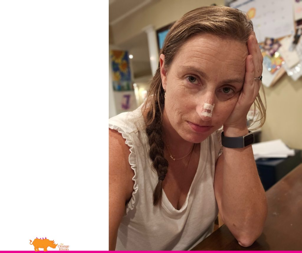 The Orange Rhino is Tired